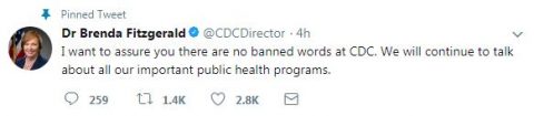 Twitter Post by CDC Director